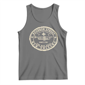 New Orleans Bourbon Street The Big Easy Tank Top Let The Good Times Roll TS11 Black Heather Print Your Wear
