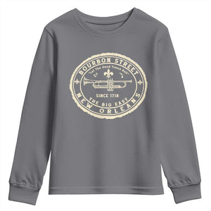 New Orleans Bourbon Street The Big Easy Youth Sweatshirt Let The Good Times Roll TS11 Charcoal Print Your Wear