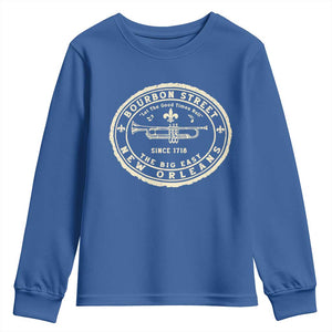 New Orleans Bourbon Street The Big Easy Youth Sweatshirt Let The Good Times Roll TS11 Royal Blue Print Your Wear