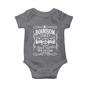Bourbon Street French Quarter New Orleans Vintage Scrollwork Baby Onesie TS11 Charcoal Print Your Wear
