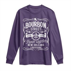 Bourbon Street French Quarter New Orleans Vintage Scrollwork Long Sleeve Shirt TS11 Purple Print Your Wear