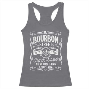 Bourbon Street French Quarter New Orleans Vintage Scrollwork Racerback Tank Top TS11 Charcoal Print Your Wear