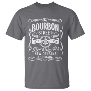 Bourbon Street French Quarter New Orleans Vintage Scrollwork T Shirt TS11 Charcoal Print Your Wear