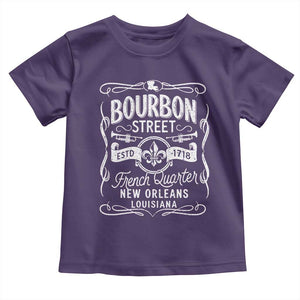 Bourbon Street French Quarter New Orleans Vintage Scrollwork Toddler T Shirt TS11 Purple Print Your Wear