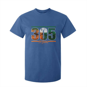 305 Miami T Shirt For Kid Area Code Florida FL Vintage Palm Trees TS11 Royal Blue Print Your Wear