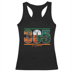 305 Miami Racerback Tank Top Area Code Florida FL Vintage Palm Trees TS11 Black Print Your Wear