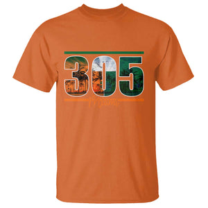 305 Miami T Shirt Area Code Florida FL Vintage Palm Trees TS11 Orange Print Your Wear