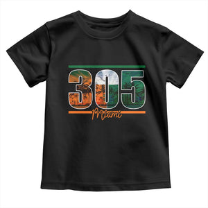 305 Miami Toddler T Shirt Area Code Florida FL Vintage Palm Trees TS11 Black Print Your Wear