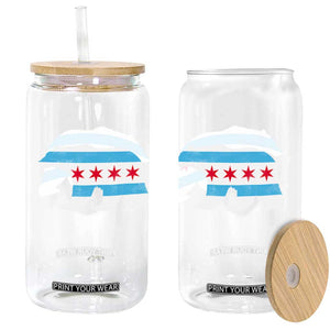 Vintage Chicago Flag Illinois State Bear Lover Glass Can TS11 Print Your Wear