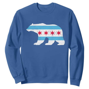 Vintage Chicago Flag Illinois State Bear Lover Sweatshirt TS11 Royal Blue Print Your Wear