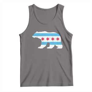 Vintage Chicago Flag Illinois State Bear Lover Tank Top TS11 Deep Heather Print Your Wear