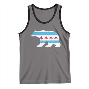 Vintage Chicago Flag Illinois State Bear Lover Tank Top TS11 Deep Heather Black Print Your Wear