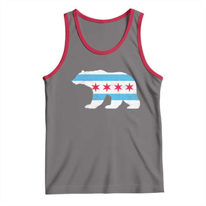 Vintage Chicago Flag Illinois State Bear Lover Tank Top TS11 Deep Heather Red Print Your Wear