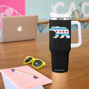 Vintage Chicago Flag Illinois State Bear Lover Tumbler With Handle TS11 Print Your Wear