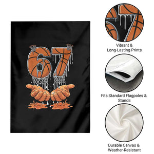 Basketball 67 Six Seven Funny Gen Alpha Meme Drip Garden Flag TS11 Print Your Wear