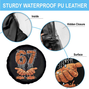 Basketball 67 Six Seven Funny Gen Alpha Meme Drip Spare Tire Cover TS11 Print Your Wear
