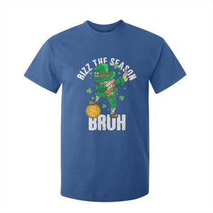 Funny St Patrick's Day Rizz The Season Bruh T Shirt For Kid Leprechaun Shamrock TS11 Royal Blue Print Your Wear