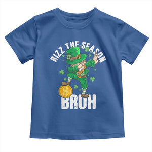 Funny St Patrick's Day Rizz The Season Bruh Toddler T Shirt Leprechaun Shamrock TS11 Royal Blue Print Your Wear
