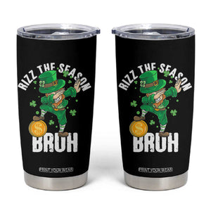 Funny St Patrick's Day Rizz The Season Bruh Tumbler Cup Leprechaun Shamrock TS11 Black Print Your Wear