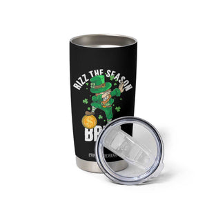 Funny St Patrick's Day Rizz The Season Bruh Tumbler Cup Leprechaun Shamrock TS11 Print Your Wear