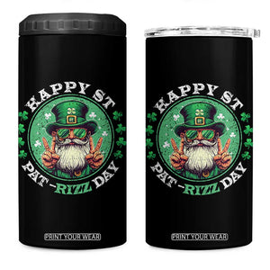 Happy St Pat Rizz Day 4 in 1 Can Cooler Tumbler Leprechaun St Patrick's Day Shamrock TS11 One Size: 16 oz Black Print Your Wear