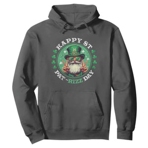 Happy St Pat Rizz Day Hoodie Leprechaun St Patrick's Day Shamrock TS11 Dark Heather Print Your Wear