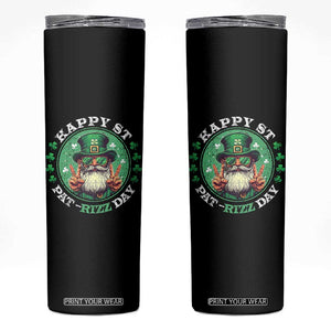 Happy St Pat Rizz Day Skinny Tumbler Leprechaun St Patrick's Day Shamrock TS11 Black Print Your Wear