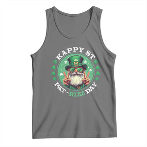 Happy St Pat Rizz Day Tank Top Leprechaun St Patrick's Day Shamrock TS11 Black Heather Print Your Wear
