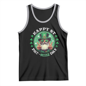 Happy St Pat Rizz Day Tank Top Leprechaun St Patrick's Day Shamrock TS11 Black Athletic Heather Print Your Wear