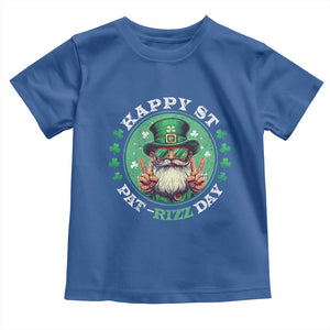 Happy St Pat Rizz Day Toddler T Shirt Leprechaun St Patrick's Day Shamrock TS11 Royal Blue Print Your Wear