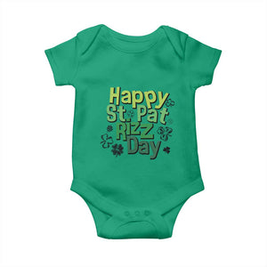 Funny Skibidi St Patrick's Day Baby Onesie Happy St Pat Rizz Day Shamrock TS11 Irish Green Print Your Wear