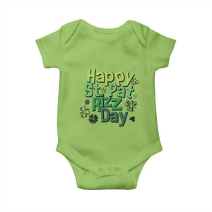 Funny Skibidi St Patrick's Day Baby Onesie Happy St Pat Rizz Day Shamrock TS11 Lime Print Your Wear