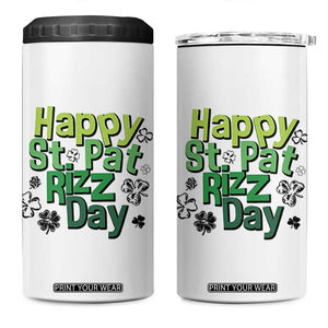 Funny Skibidi St Patrick's Day 4 in 1 Can Cooler Tumbler Happy St Pat Rizz Day Shamrock TS11 One Size: 16 oz White Print Your Wear