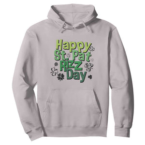Funny Skibidi St Patrick's Day Hoodie Happy St Pat Rizz Day Shamrock TS11 Ice Gray Print Your Wear