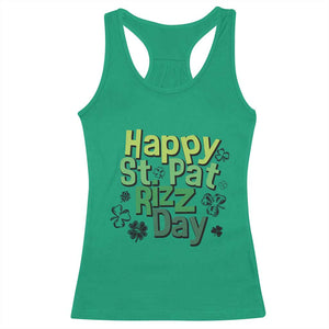 Funny Skibidi St Patrick's Day Racerback Tank Top Happy St Pat Rizz Day Shamrock TS11 Irish Green Print Your Wear