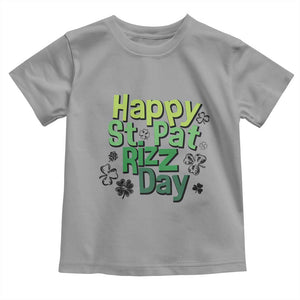 Funny Skibidi St Patrick's Day Toddler T Shirt Happy St Pat Rizz Day Shamrock TS11 Sport Gray Print Your Wear