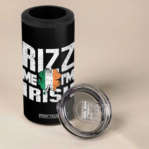 Funny Rizz Me I'm Irish 4 in 1 Can Cooler Tumbler St Patrick's Day Vintage Ireland Flag TS11 Print Your Wear