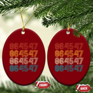 Funny Vintage 80s Style 86 45 47 Retro Stripes Ceramic Ornament TS11 Print Your Wear