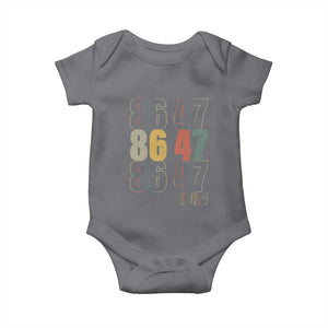 Funny Vintage 80s Style 86 47 2024 Retro Baby Onesie TS11 Charcoal Print Your Wear