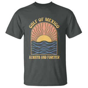Gulf Of Mexico Always And Forever T Shirt Retro Beach Sunset TS11 Dark Heather Print Your Wear