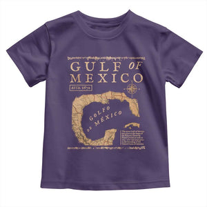 Gulf Of Mexico ESTD 1672 Toddler T Shirt Vintage Map TS11 Purple Print Your Wear