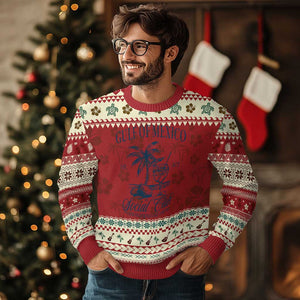 Funny Gulf Of Mexico Social Club Stay Salty Always And Forever Knit Sweatshirt Coconut Tree Cocktail TS11 Hibiscus Print Your Wear
