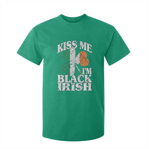 Funny Kiss Me I'm Black Irish T Shirt For Kid St Patrick's Day Vintage Shamrock TS11 Irish Green Print Your Wear