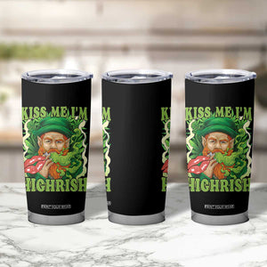 Funny St Patrick's Day Cannabis Weed Tumbler Cup Kiss Me I'm Highrish Leprechaun TS11 Print Your Wear
