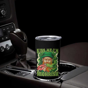 Funny St Patrick's Day Cannabis Weed Tumbler Cup Kiss Me I'm Highrish Leprechaun TS11 Print Your Wear