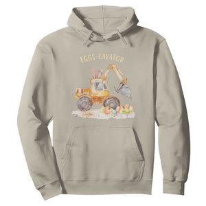 Funny Easter Day Excavator Hoodie Eggs-Cavator Bunny Construction Trucks TS11 Sand Print Your Wear