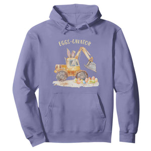 Funny Easter Day Excavator Hoodie Eggs-Cavator Bunny Construction Trucks TS11 Violet Print Your Wear