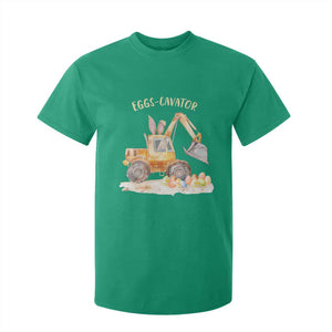 Funny Easter Day Excavator T Shirt For Kid Eggs-Cavator Bunny Construction Trucks TS11 Irish Green Print Your Wear
