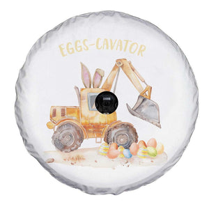 Funny Easter Day Excavator Spare Tire Cover Eggs-Cavator Bunny Construction Trucks TS11 Print Your Wear