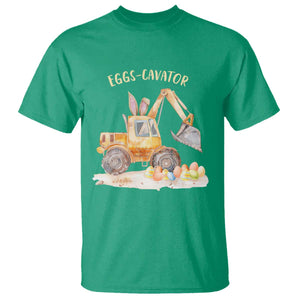 Funny Easter Day Excavator T Shirt Eggs-Cavator Bunny Construction Trucks TS11 Irish Green Print Your Wear